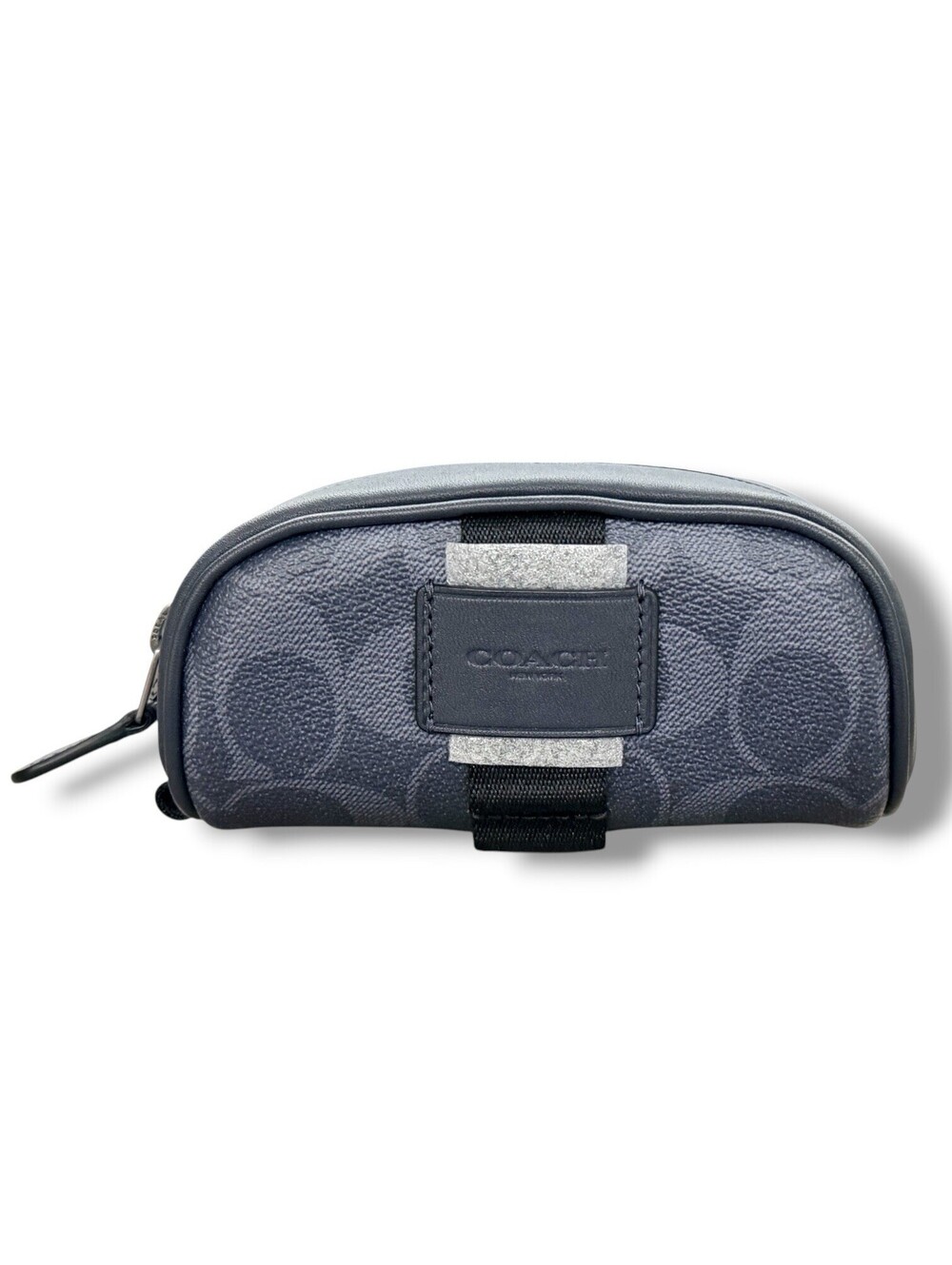 NWT Coach C9863 Signature Golf Ball Case Charcoal Black Zip Pouch Golf Bag